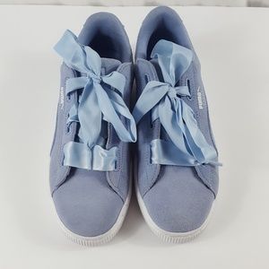 puma suede heart black